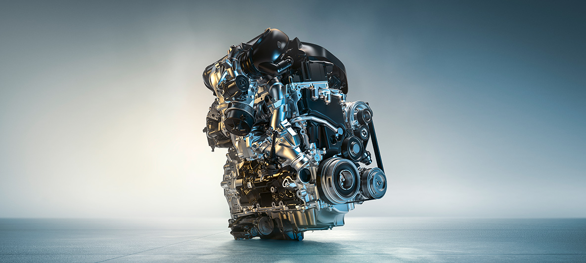 Pogled od blizu na dizelski motor BMW BMW EfficientDynamics, pogled od blizu na dizelski motor BMW