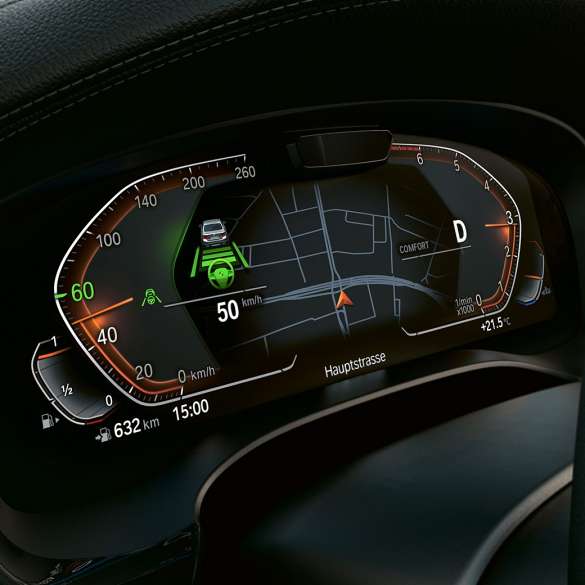 BMW Personal Assistant v BMW serije 5 Limuzina G30 BMW Personal CoPilot v BMW serije 5 Limuzina, G30, 2020, nadzorni prikazovalnik, notranjost