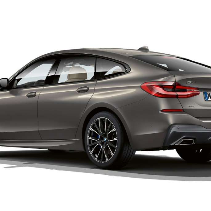 BMW serije 6 Gran Turismo, paket M Sport, G32, 2020 BMW serije 6 Gran Turismo, G32, 640i xDrive, 2020, paket M Sport, Bernina Grey Amber Effect, tričetrtinski pogled od zadaj