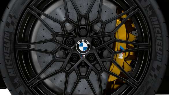 Keramične zavore M Carbon, BMW M3 Limuzina, G80, 2020 BMW M3 Limuzina, G80, 2020, pogled od blizu na keramične zavore M Carbon