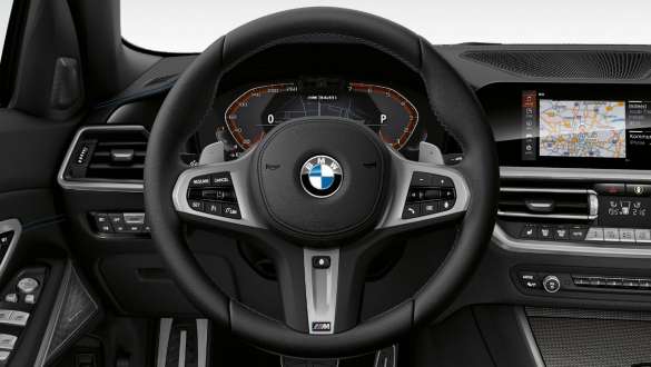M usnjen volan, BMW M340i xDrive Limuzina, G20, 2020 BMW M340i xDrive Limuzina, G20, 2020, M usnjen volan, kokpit, notranjost