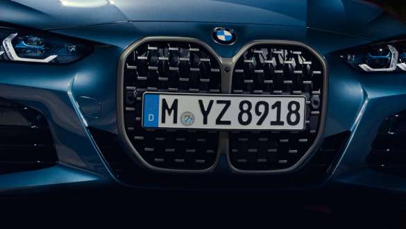 M-okvir ledvičke v barvi Cerium Grey, BMW M440i xDrive Coupé, G22, 2020 BMW M440i xDrive Coupé, G22, 2020, M-okvir ledvičke v barvi Cerium Grey, pogled od spredaj