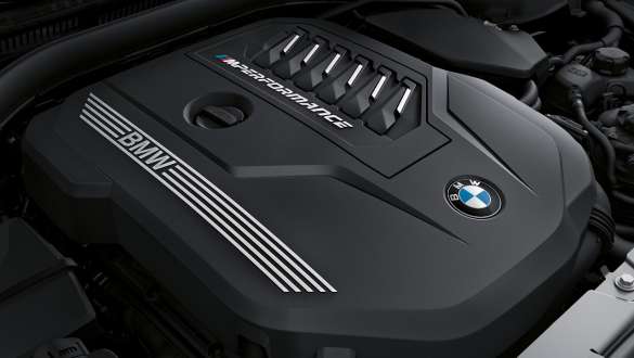 Bencinski motor BMW M TwinPower Turbo, BMW M440i xDrive Coupé, G22, 2020 BMW M440i xDrive Coupé, G22, 2020, pogled od blizu na vrstni 6-valjni bencinski motor BMW M TwinPower Turbo
