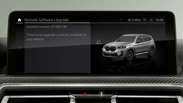 Modeli BMW X3 M, F97, G01, LCI, osvežitev 2021, Remote Software Upgrade Modeli BMW X3 M, F97, G01, LCI, osvežitev 2021, Remote Software Upgrade, nadzorni prikazovalnik