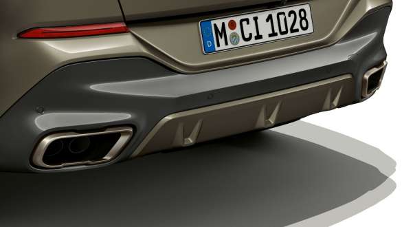 BMW X6 M50i, G06, izpušni sistem M Sport, zadek BMW X6 M50i, G06, 2018, SUV, izpušni sistem M Sport, zadek