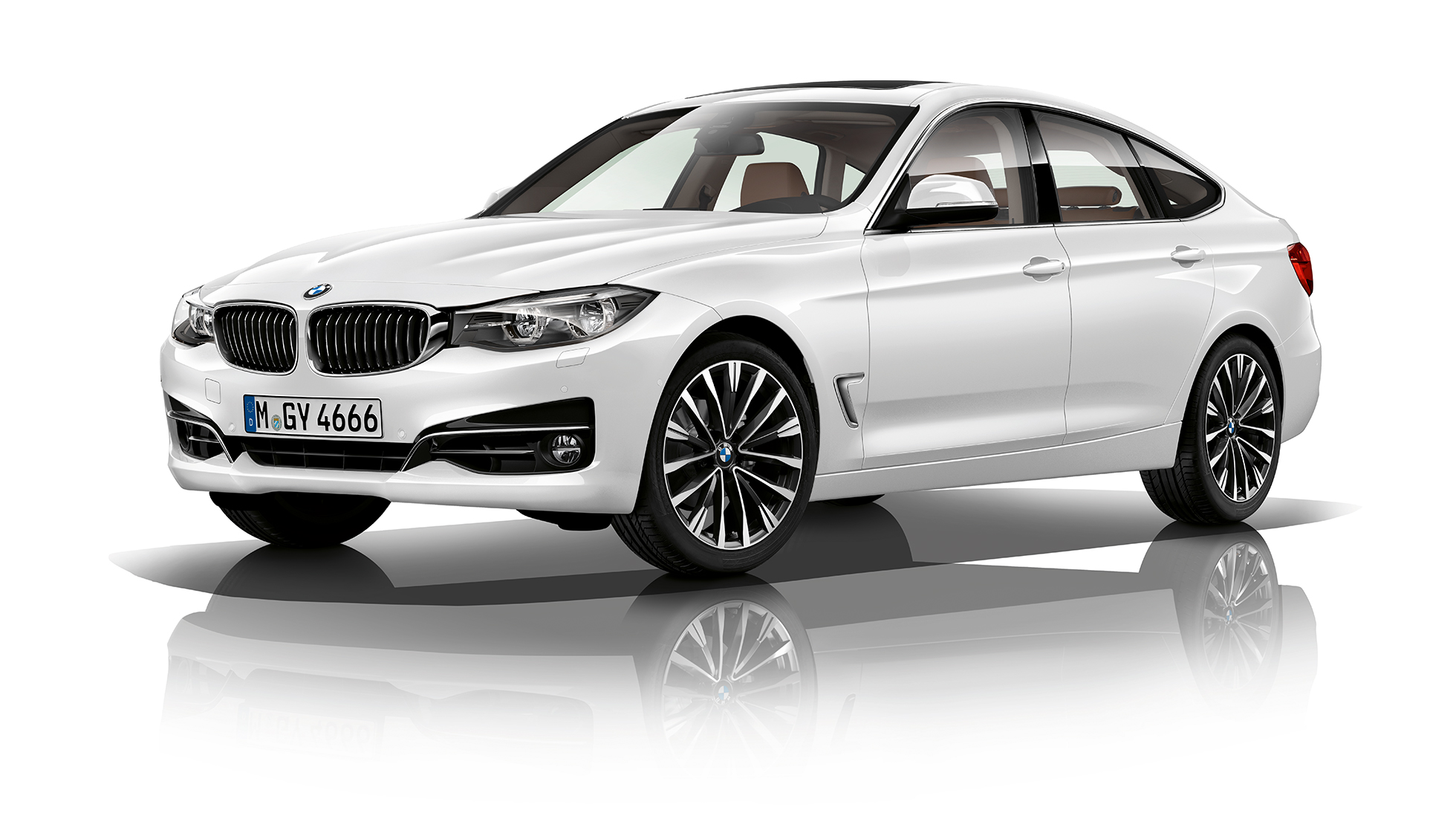 BMW serije 3 Gran Turismo, model Luxury Line v sprednjem polprofilu BMW serije 3 Gran Turismo, model Luxury Line v sprednjem polprofilu