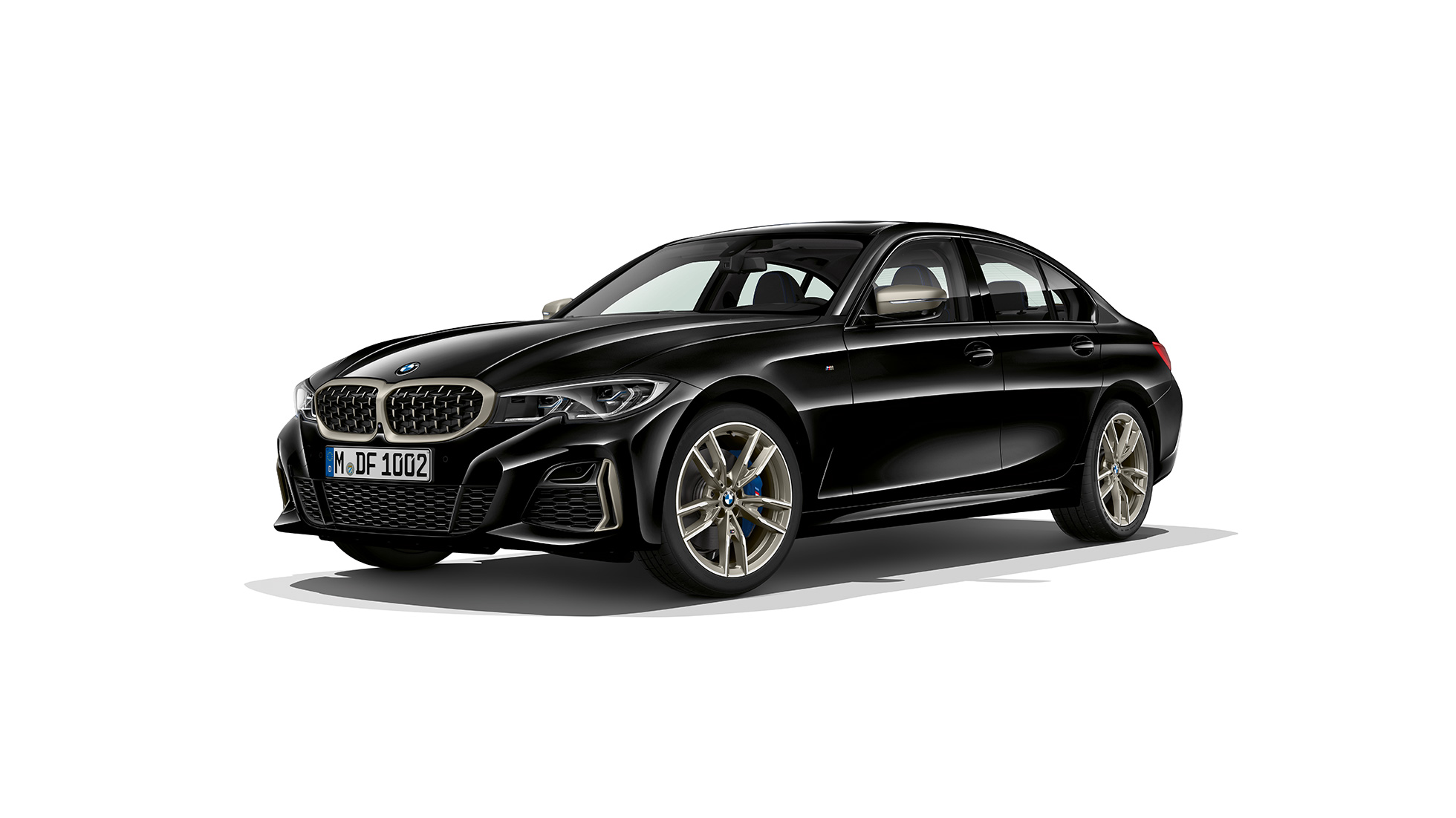 BMW serije 3 Limuzina, BMW M340i xDrive. Mirujoč posnetek od strani BMW serije 3 Limuzina kot M340i xDrive.