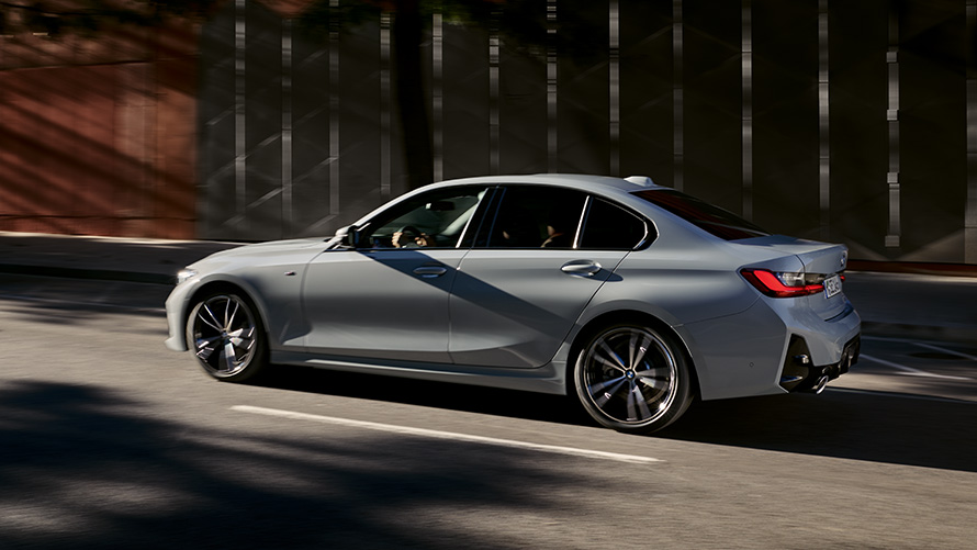 BMW serije 3 Limuzina, G20, sedma generacija, tričetrtinski stranski pogled BMW serije 3, modeli BMW serije 3 Limuzina, G20, sedma generacija, tričetrtinski stranski pogled