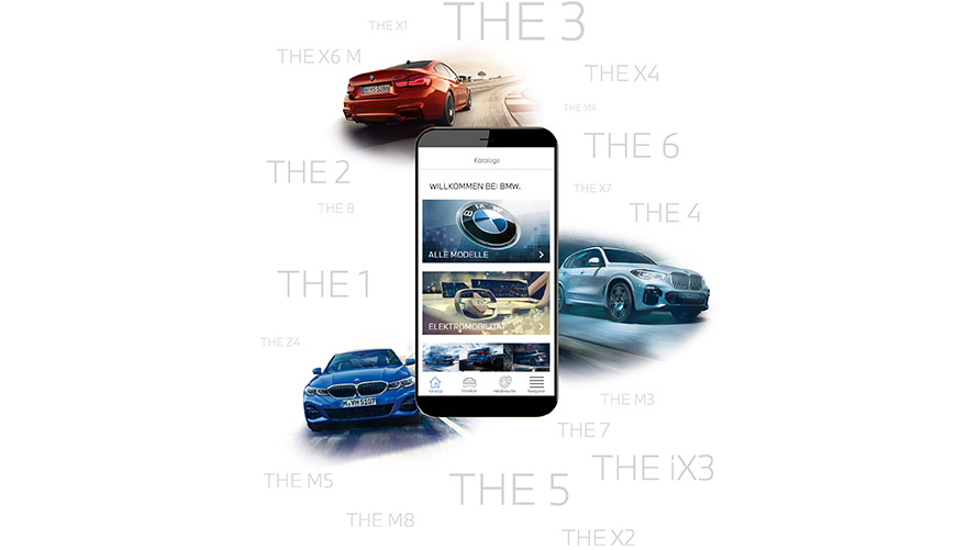 Aplikacija BMW Brochure Aplikacija BMW Brochure na pametnem telefonu