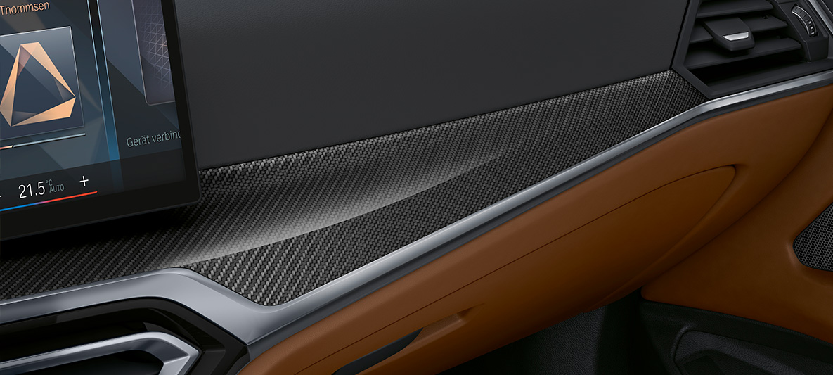 BMW Individual, notranje obloge Carbon Fibre s poudarki zaključkov Pearl Chrome, BMW serije 4 Cabrio, Individual, G23, 2020, notranjost BMW Individual, notranje obloge Carbon Fibre s poudarki zaključkov Pearl Chrome, BMW serije 4 Cabrio, Individual, G23, 2020, notranjost