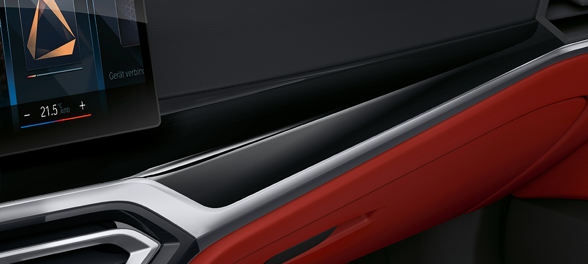 BMW serije 4 Gran Coupé, G26, 2021, notranje obloge v laku Piano Black, notranjost BMW serije 4 Gran Coupé, G26, 2021, BMW Individual notranje obloge v laku Piano Black, notranjost