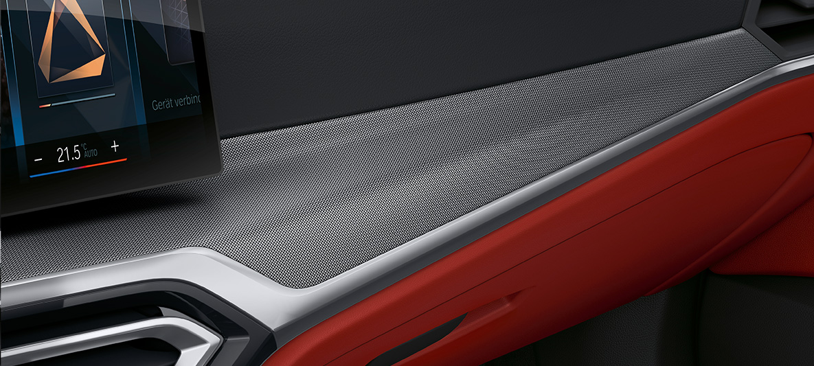 BMW serije 4 Gran Coupé, G26, 2021, notranje obloge Aluminium Fabric visokega sijaja, notranjost BMW serije 4 Gran Coupé, G26, 2021, BMW Individual notranje obloge Aluminium Fabric visokega sijaja, notranjost