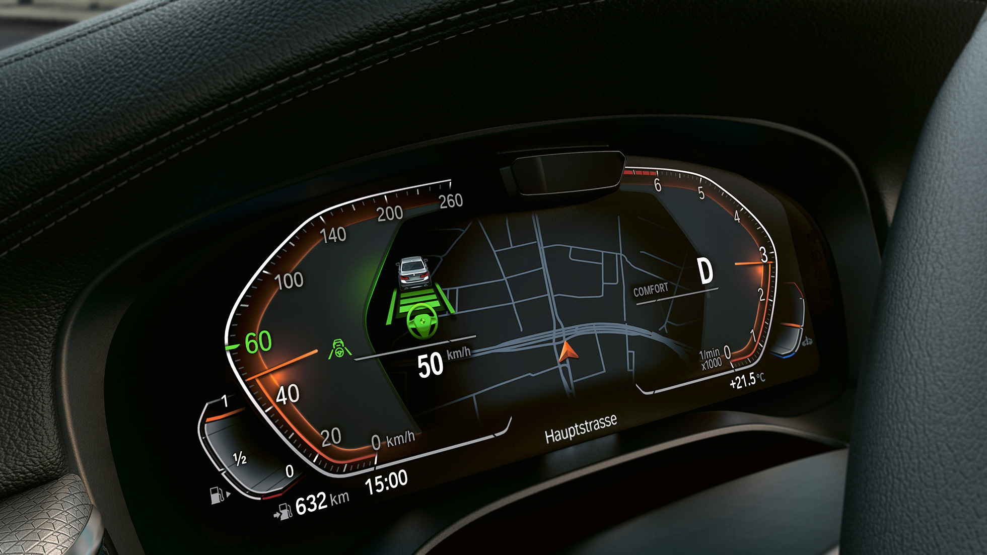 BMW Personal Assistant v BMW serije 5 Limuzina G30 BMW Personal CoPilot v BMW serije 5 Limuzina, G30, 2020, nadzorni prikazovalnik, notranjost