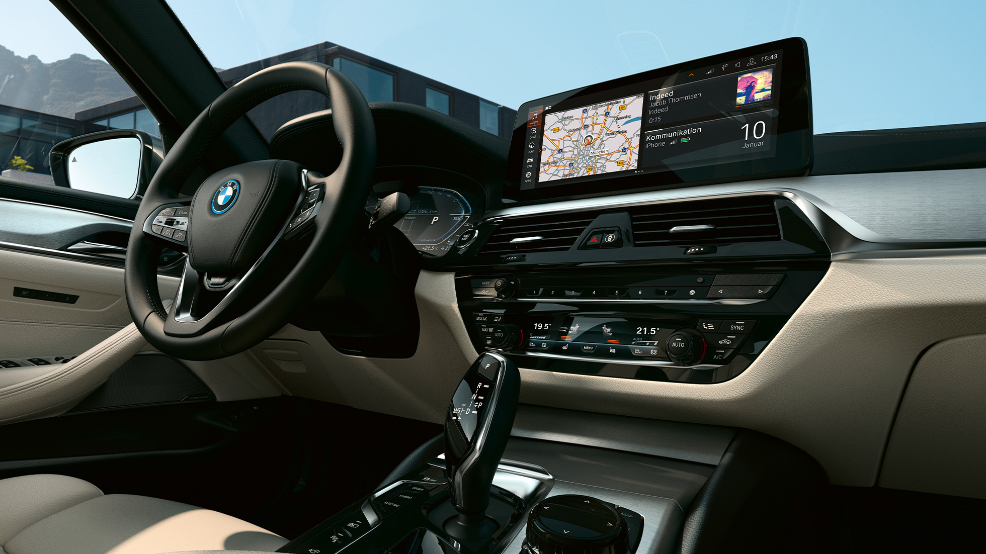 Kokpit v BMW serije 5 Touring G31 Kokpit v BMW serije 5 Touring, G31, osvežitev 2020, Sophisto Grey, notranjost