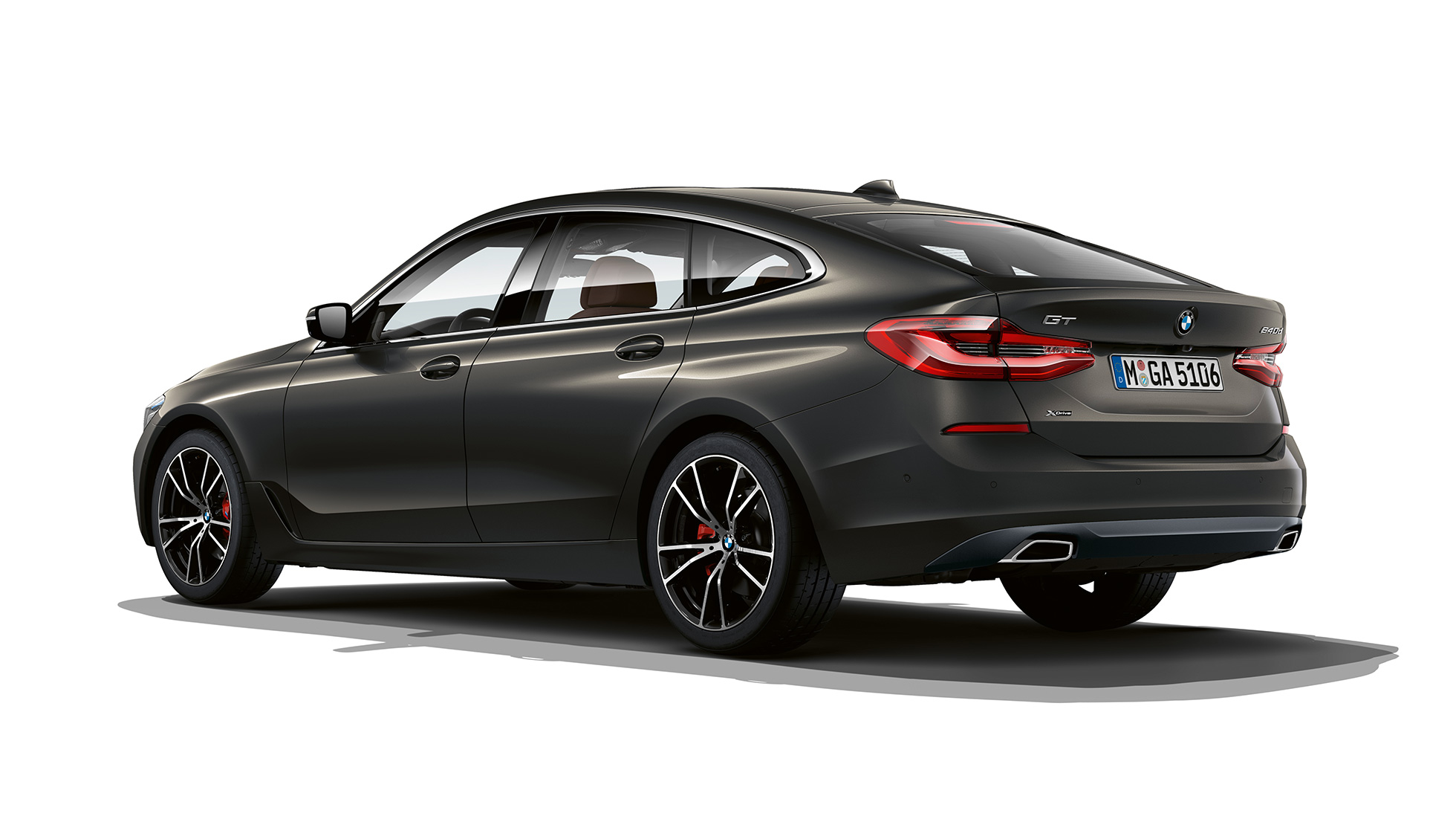 Zadek BMW serije 6 Gran Turismo, Luxury Line, G32, 2020 BMW serije 6 Gran Turismo, G32, 640d xDrive, 2020, Luxury Line, Dravit Grey, tričetrtinski pogled od zadaj