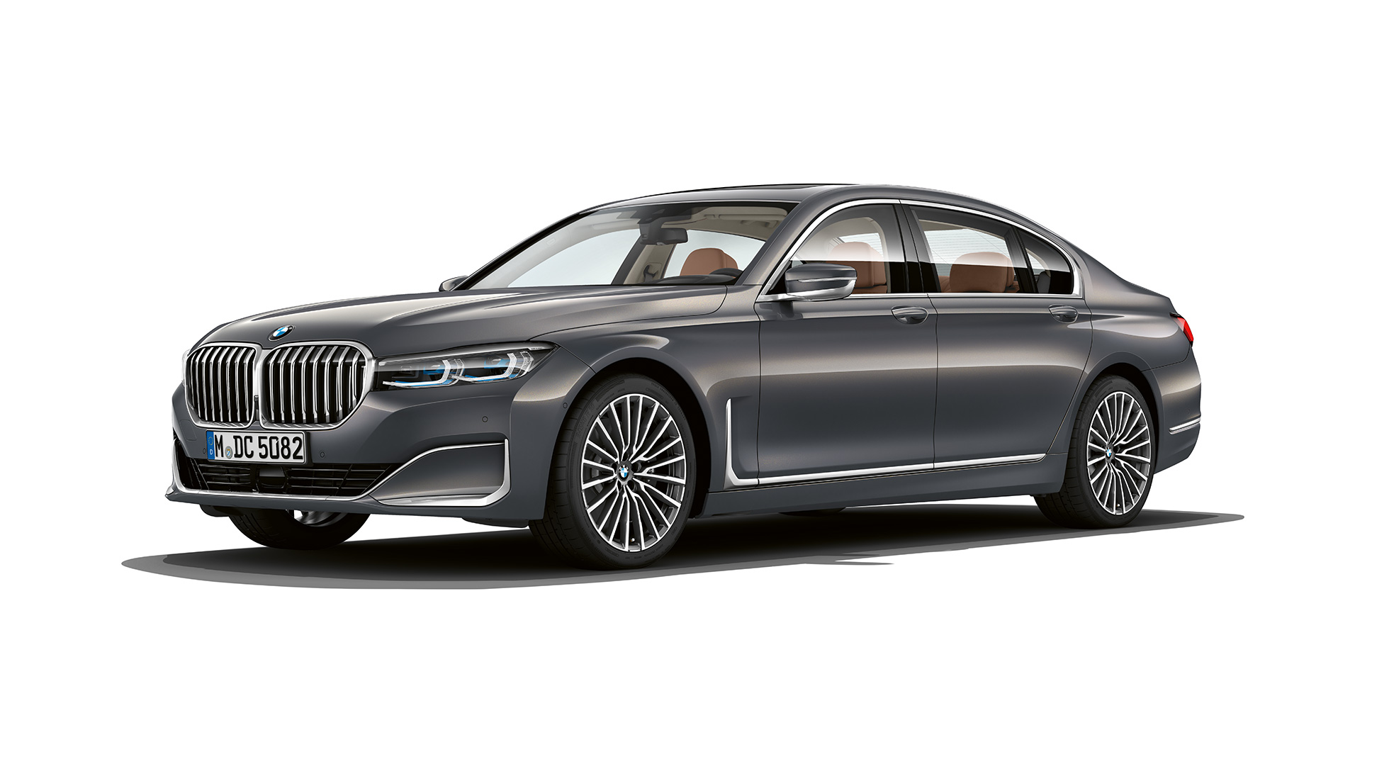 BMW serije 7 Limuzina z zunanjostjo Pure Excellence, tričetrtinski pogled od spredaj BMW serije 7 Limuzina z zunanjostjo Pure Excellence v tričetrtinskem pogledu od spredaj