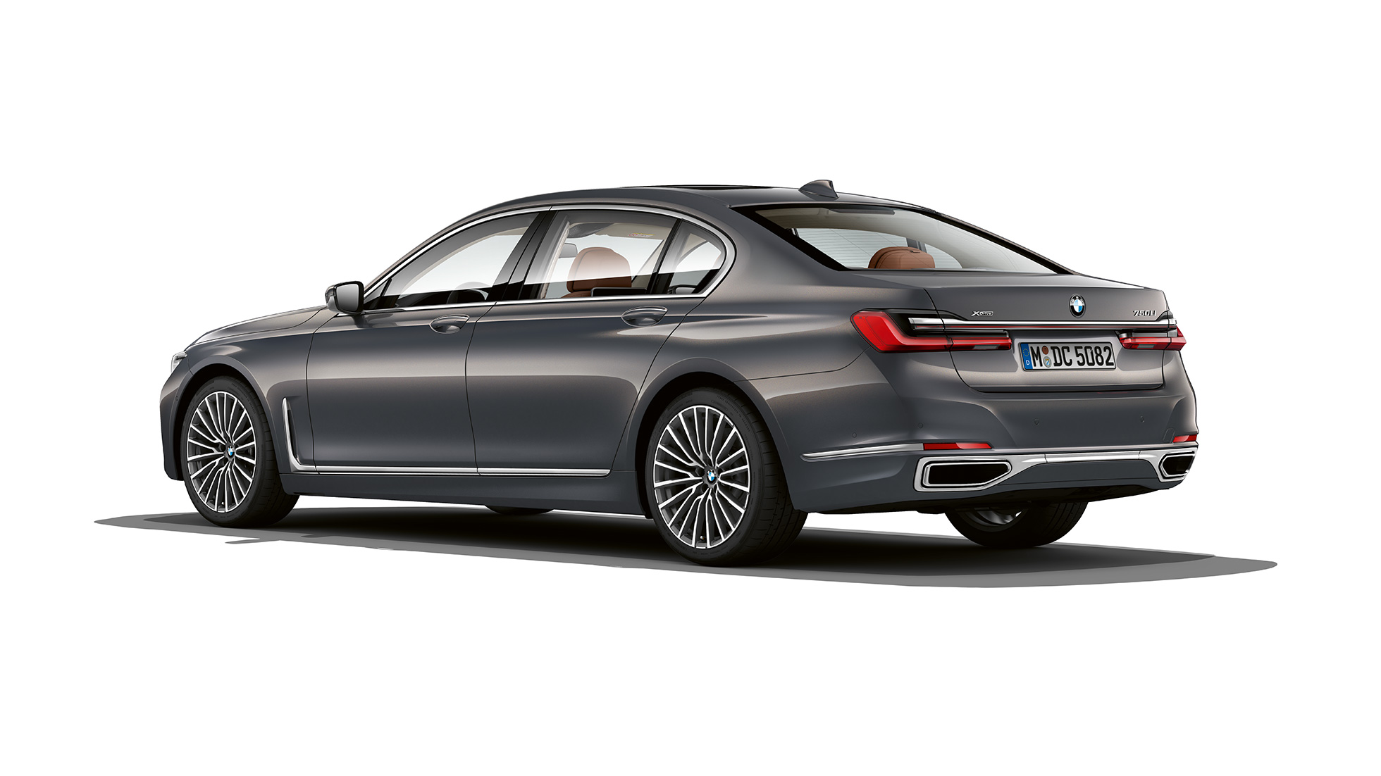 BMW serije 7 Limuzina z zunanjostjo Pure Excellence, tričetrtinski pogled od zadaj BMW serije 7 Limuzina z zunanjostjo Pure Excellence v tričetrtinskem pogledu od zadaj