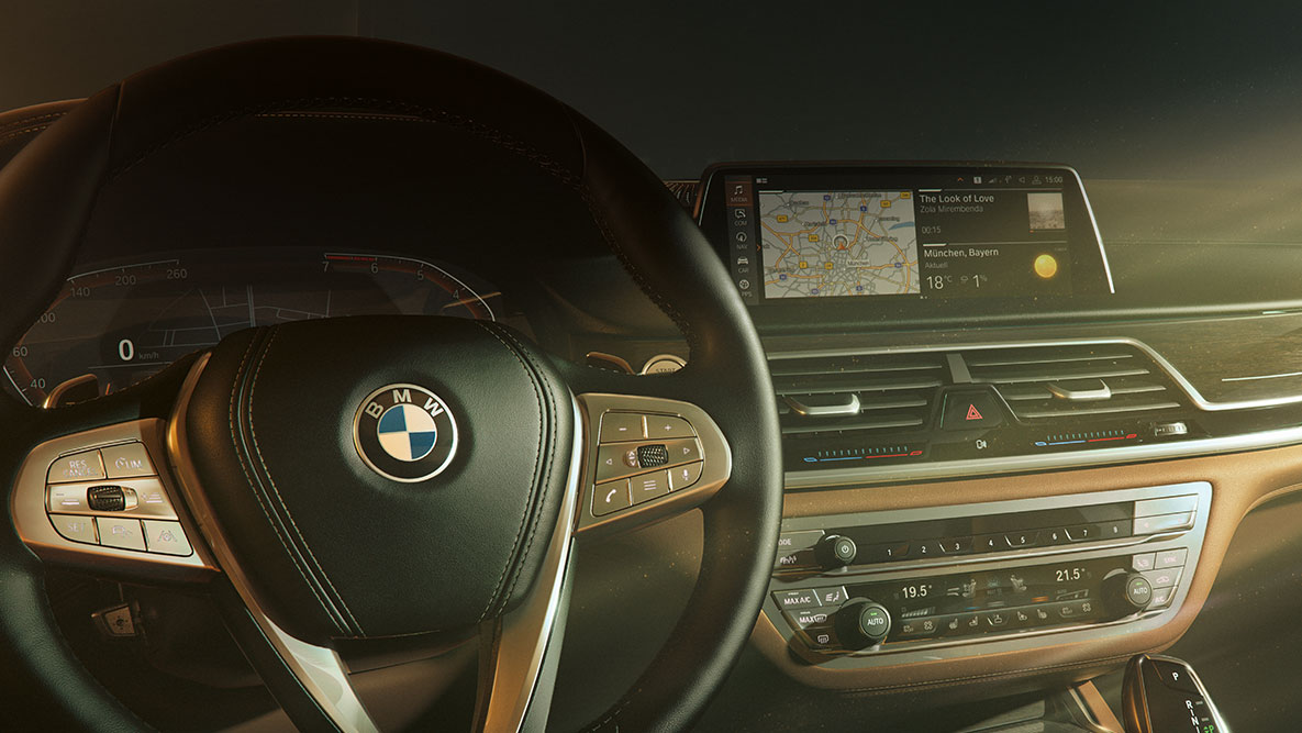 BMW serije 7 Limuzina, G11, G12, 2019, BMW Remote Software Upgrade BMW serije 7 Limuzina, G11, G12, 2019, pogled od blizu na kokpit, BMW Remote Software Upgrade