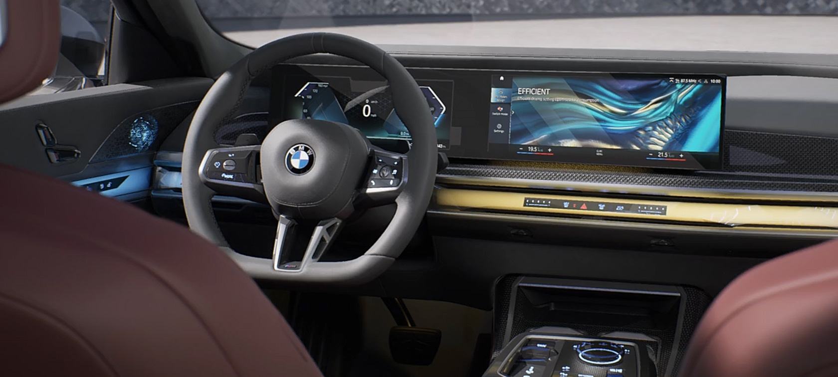 BMW serije 7 Limuzina, G70, ICE, 740i, paket M Sport, oblika notranjosti BMW serije 7 Limuzina, G70, ICE, 740i, paket M Sport, oblika notranjosti