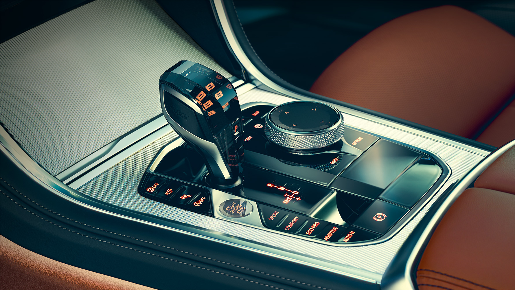 BMW serije 8 Coupé, steklena prevleka Posnetek od blizu steklene prevleke BMW serije 8 Coupé v notranjosti.