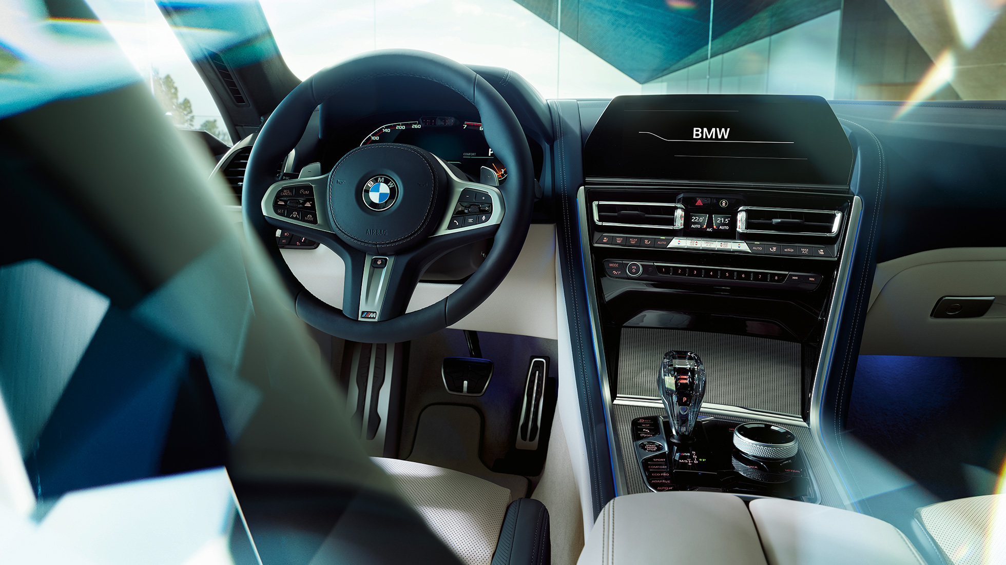 Oblika kokpita v notranjosti BMW serije 8 Gran Coupé, oblika kokpita v notranjosti