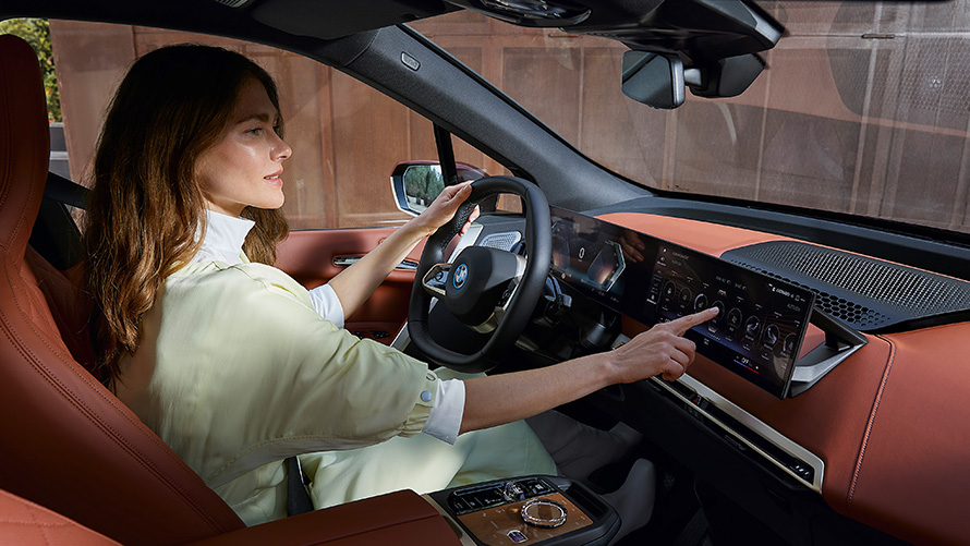 BMW iX, i20, električni SUV, BMW iDrive BMW iX, i20, 2021, električni SUV, BMW iDrive, oblikovanje notranjosti Suite, kokpit