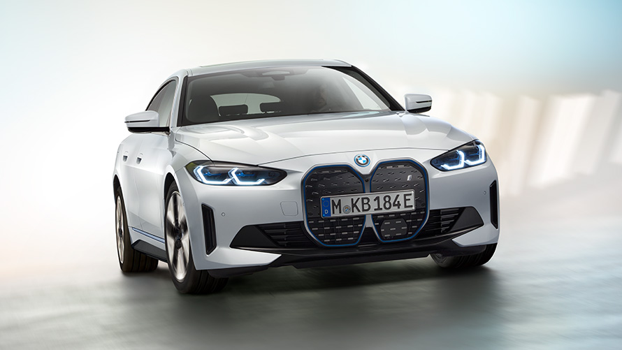 BMW i4, 2021, G26, slika 4 BMW i4, 2021, G26, popolnoma električni Gran Coupé, električni avtomobil, oder, slika 4