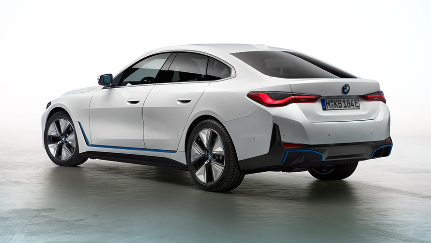 BMW i4, 2021, G26, slika 5 BMW i4, 2021, G26, popolnoma električni Gran Coupé, električni avtomobil, oder, slika 5