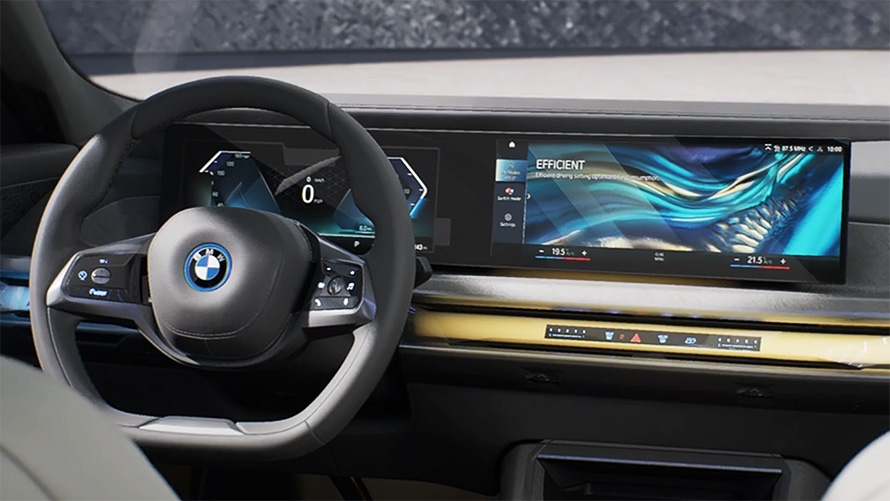 BMW i7 Limuzina, G70, pametna notranjost, videoposnetek BMW i7 Limuzina, G70, pametna notranjost v videoposnetku