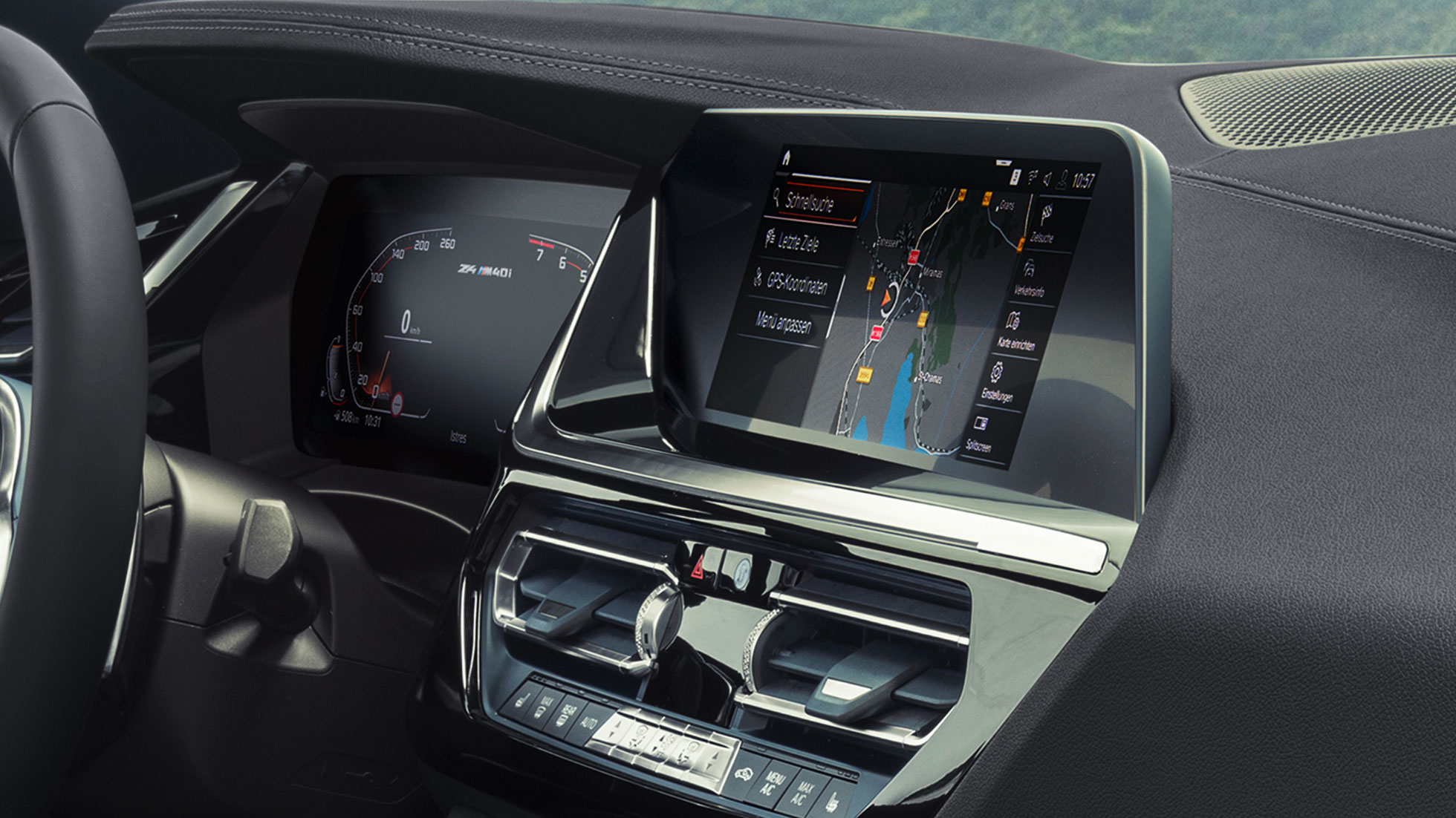 BMW Intelligent Personal Assistant v BMW Z4 M40i G29 BMW Intelligent Personal Assistant v BMW Z4 Roadster M40i, G29 2019, nadzorni prikazovalnik