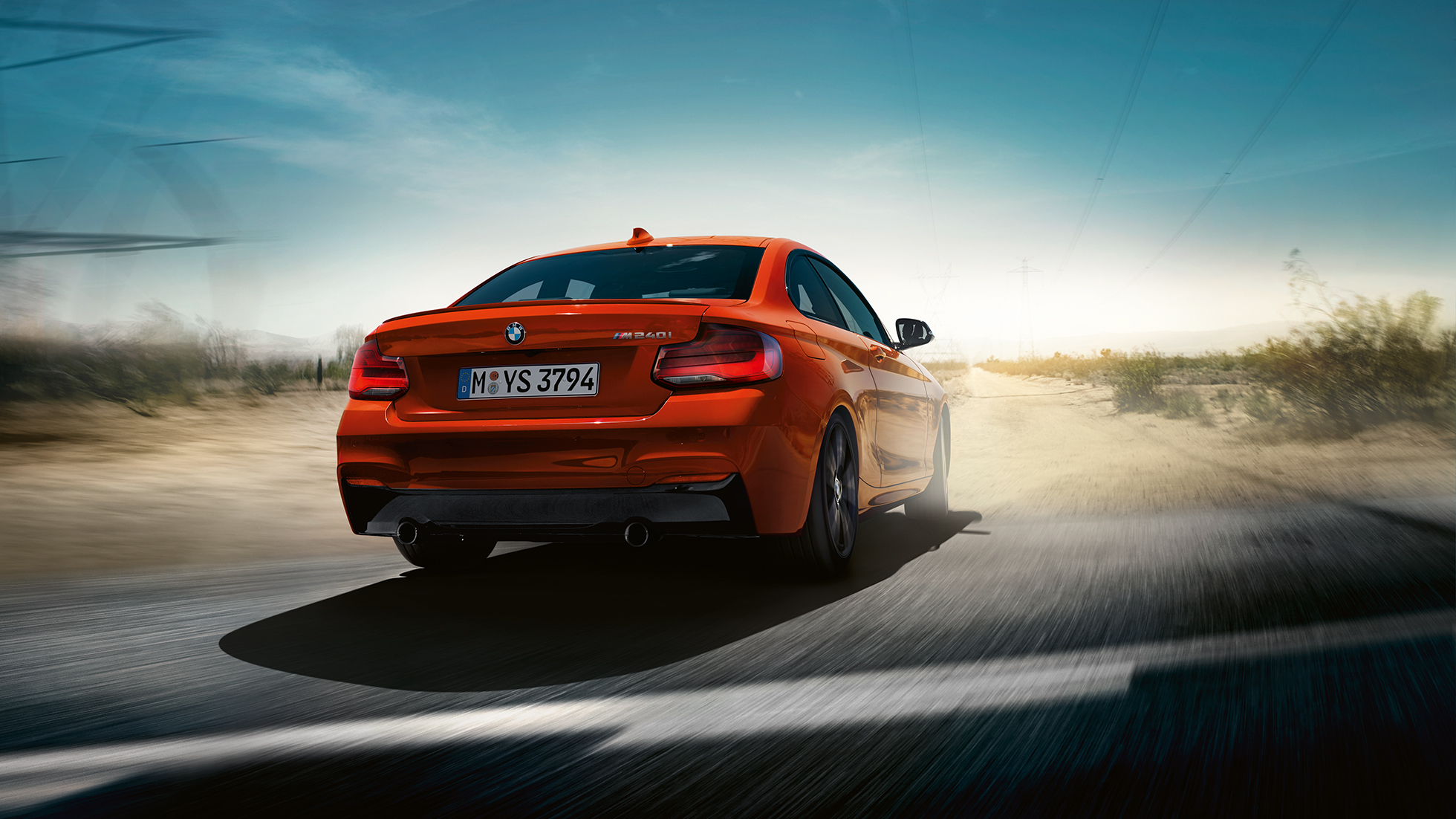 Podvozje BMW M240i Coupé Podvozje BMW M240i Coupé F22 2017, kovinska barva Sunset Orange