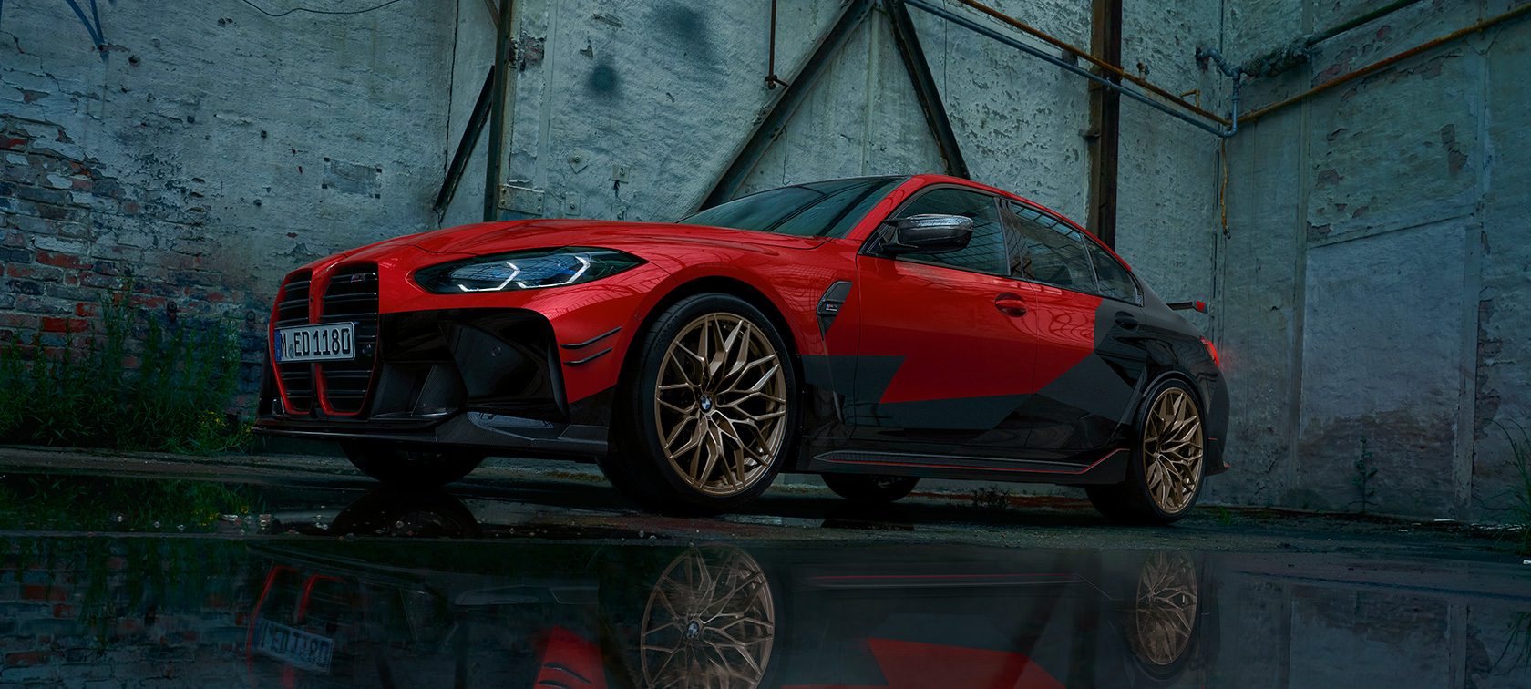 BMW M3 Limuzina, G80, 2020, BMW M Perfromance Parts BMW M3 Limuzina, G80, 2020, tričetrtinski stranski pogled z BMW M Perfromance Parts