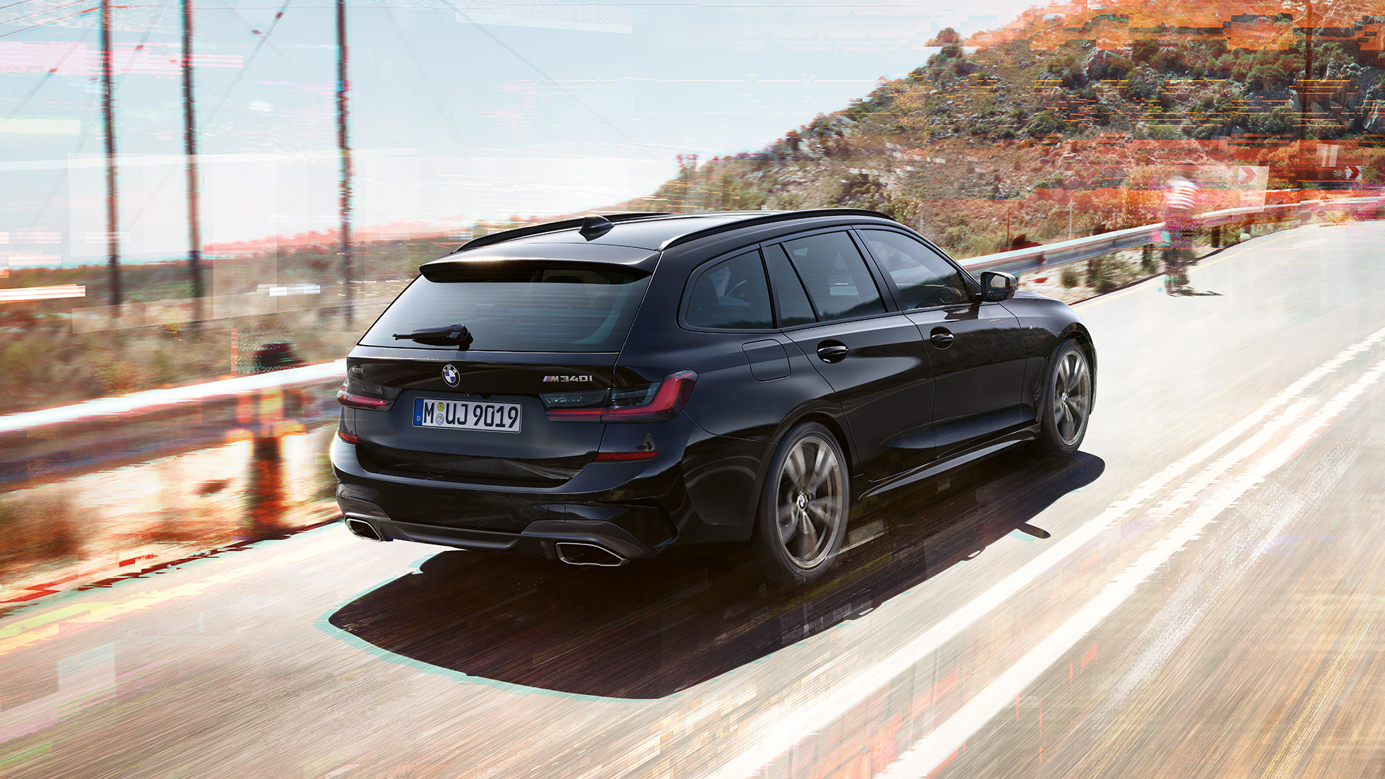 Oblika zaključkov izpušnih cevi BMW M340i xDrive Touring, oblika zaključkov izpušnih cevi