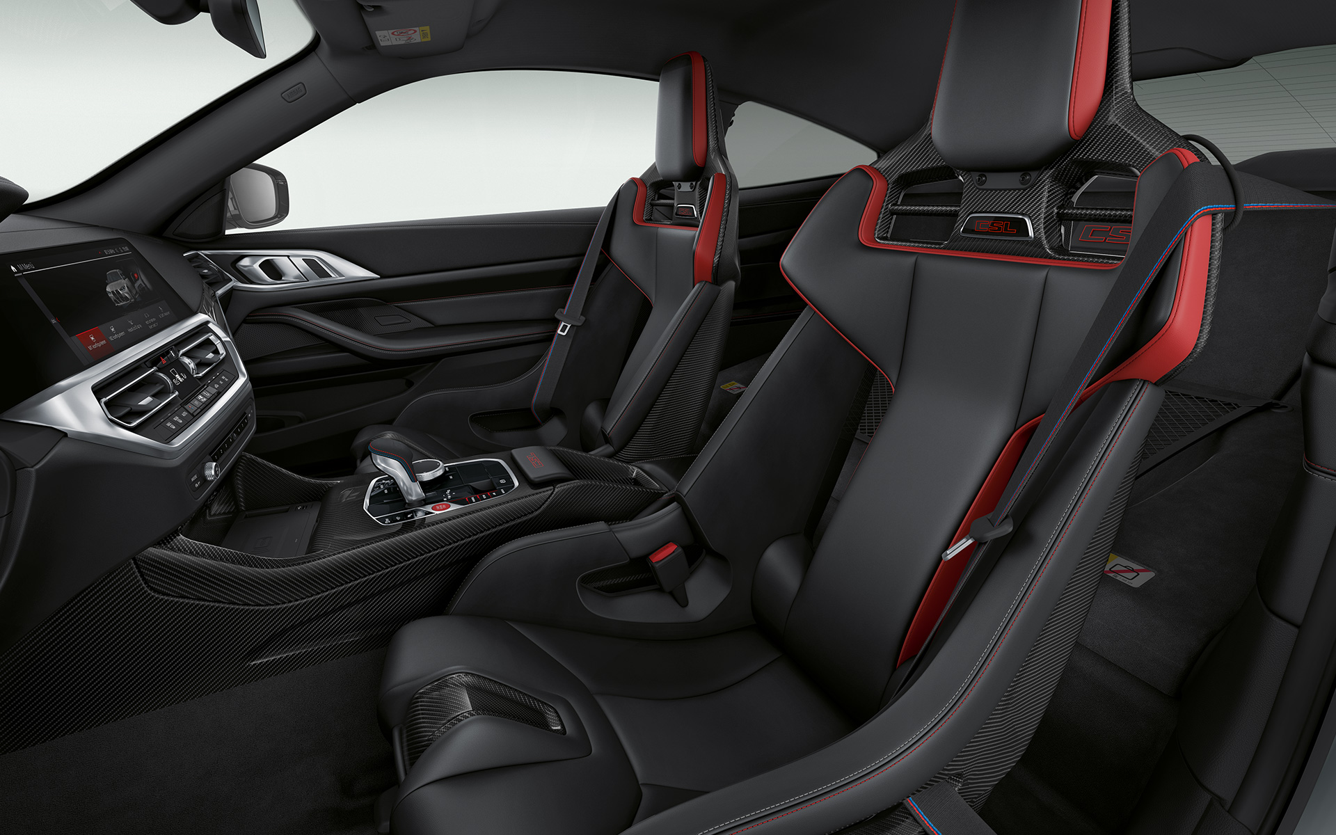 BMW M4 CSL, G82, profesionalni školjkasti sedeži M Carbon BMW M4 CSL, G82, notranjost, profesionalni školjkasti sedeži M Carbon