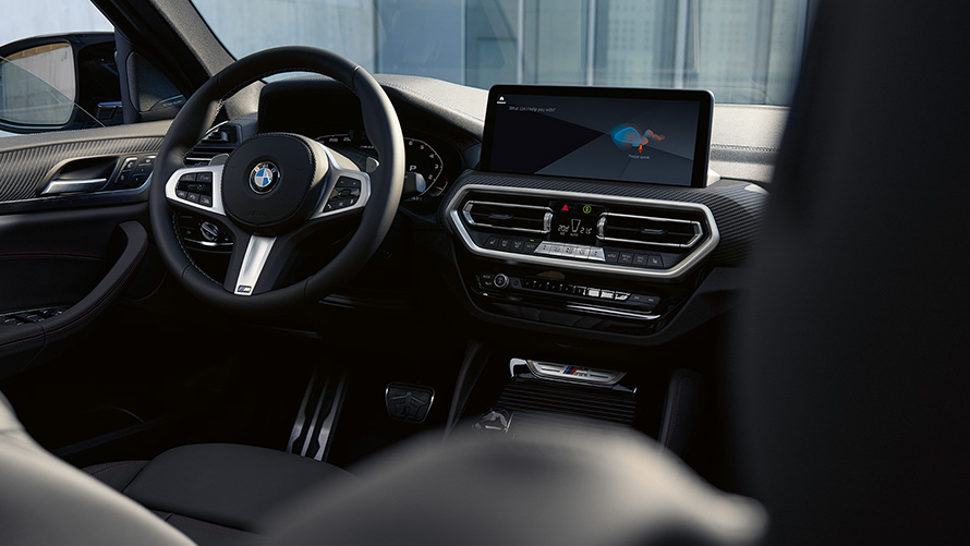 BMW X4 M40i, G02, LCI, osvežitev 2021, notranjost, kokpit