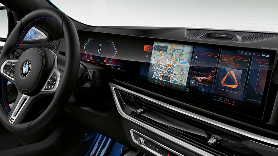 BMW X6 M60i xDrive, G06, MP, pogled od blizu na kokpit