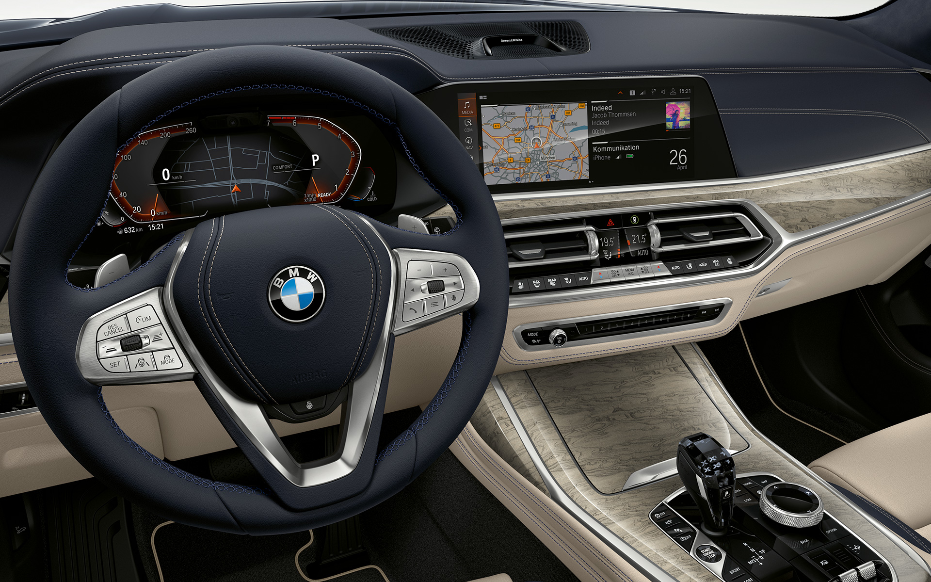 BMW X7, M50i, G07, 2019, kokpit, pogled od blizu BMW X7, M50i, G07, 2019, kokpit, pogled od blizu