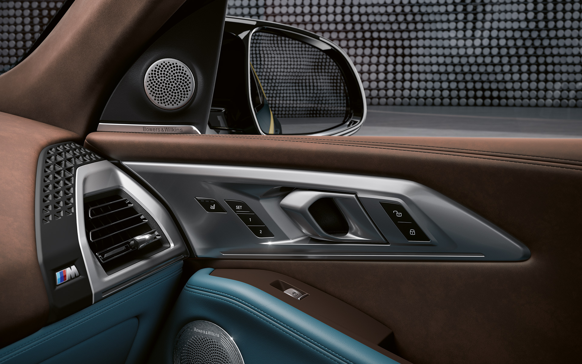 BMW XM, G09, sistem za prostorski zvok Bowers & Wilkins Diamond BMW XM, G09, notranjost, sistem za prostorski zvok Bowers & Wilkins Diamond
