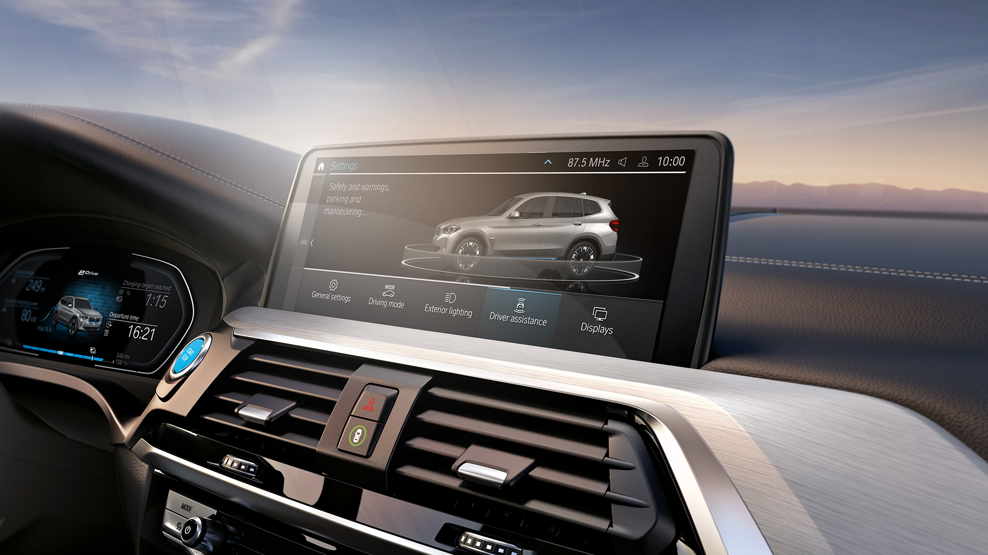 Sistemi za pomoč vozniku, BMW iX3, G08, nadzorni prikazovalnik, kokpit Sistemi za pomoč vozniku, BMW iX3, G08, 2020, nadzorni prikazovalnik, kokpit
