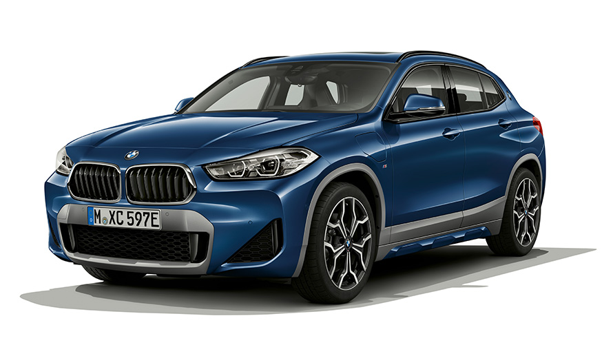 BMW serije X, BMW X2, priključni hibrid, F39, tričetrtinski stranski pogled BMW serije X, BMW X2, priključni hibrid, F39, tričetrtinski stranski pogled