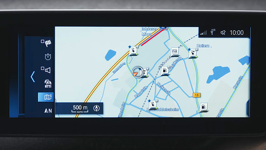 Priključni hibrid BMW, navigacijski sistem Priključni hibrid BMW, navigacijski sistem, pogled od blizu