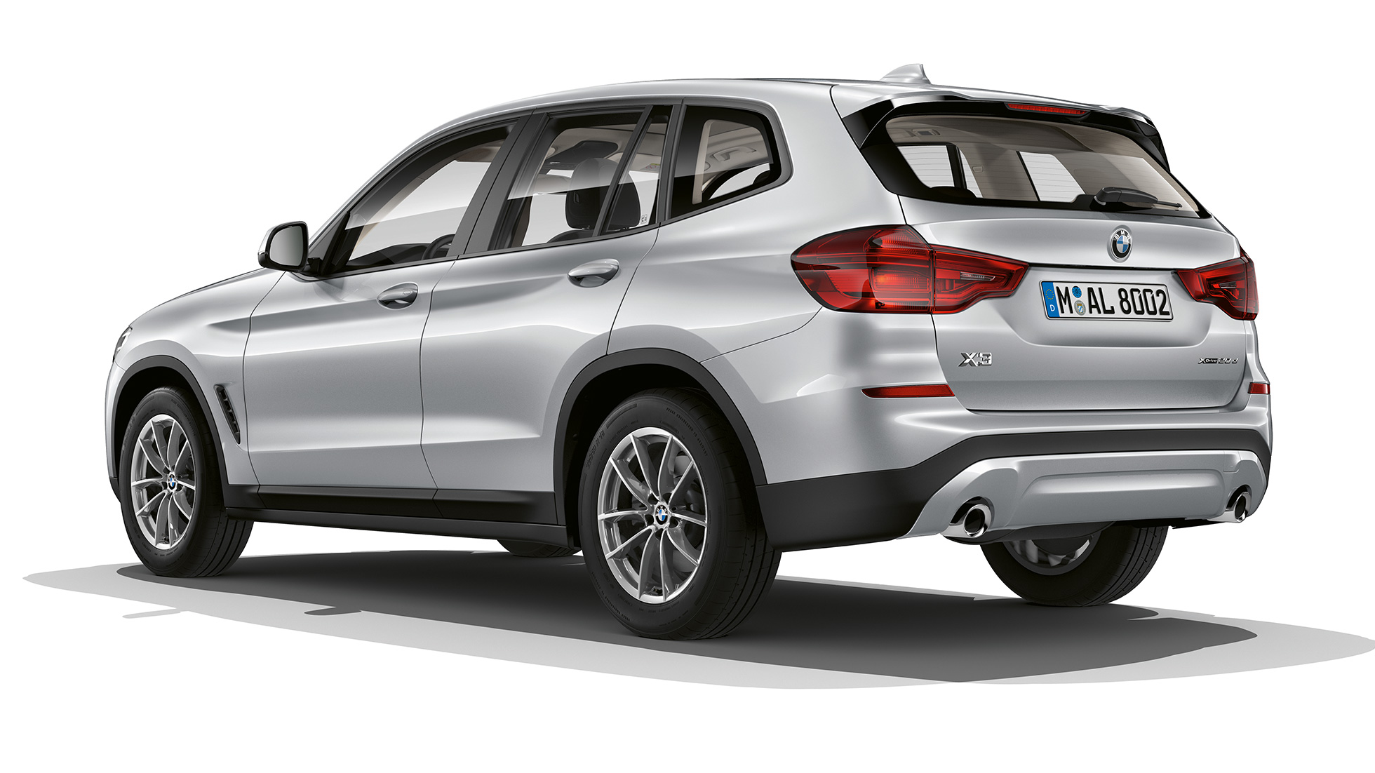 BMW X3, model Base, tričetrtinski posnetek zadka BMW X3, model Base, tričetrtinski posnetek zadka