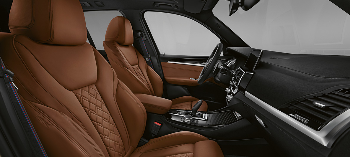 BMW X3, večji delež BMW Individual drobnozrnatega usnja Merino v barvi Tartufo BMW X3, večji delež BMW Individual drobnozrnatega usnja Merino v barvi Tartufo