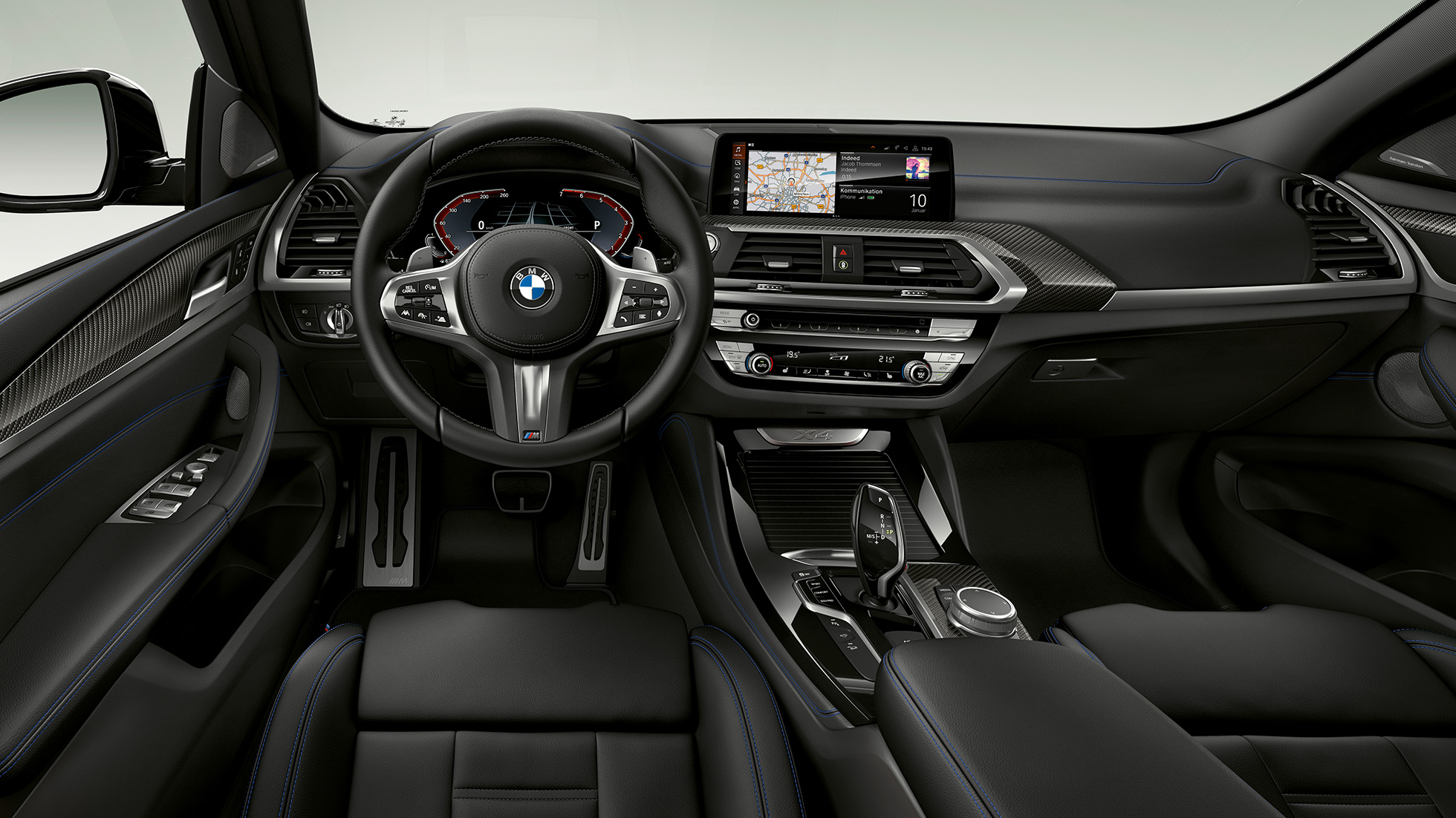 Kokpit BMW X4, model M Sport Kokpit BMW X4 xDrive30i, model M Sport G02 2018, notranjost
