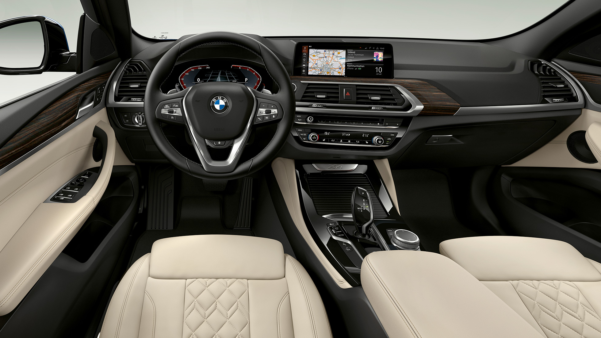 Kokpit BMW X4, model xLine Kokpit BMW X4 xDrive20d, model xLine G02 2018, notranjost