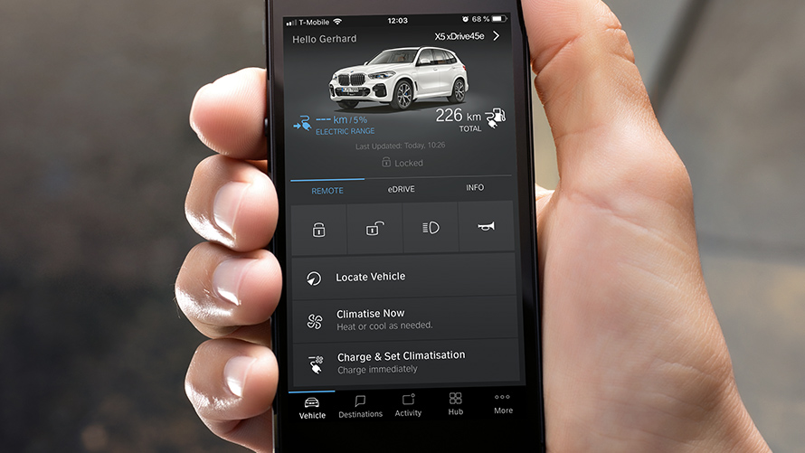 BMW X5, aplikacija BMW Connected BMW X5, aplikacija BMW Connected