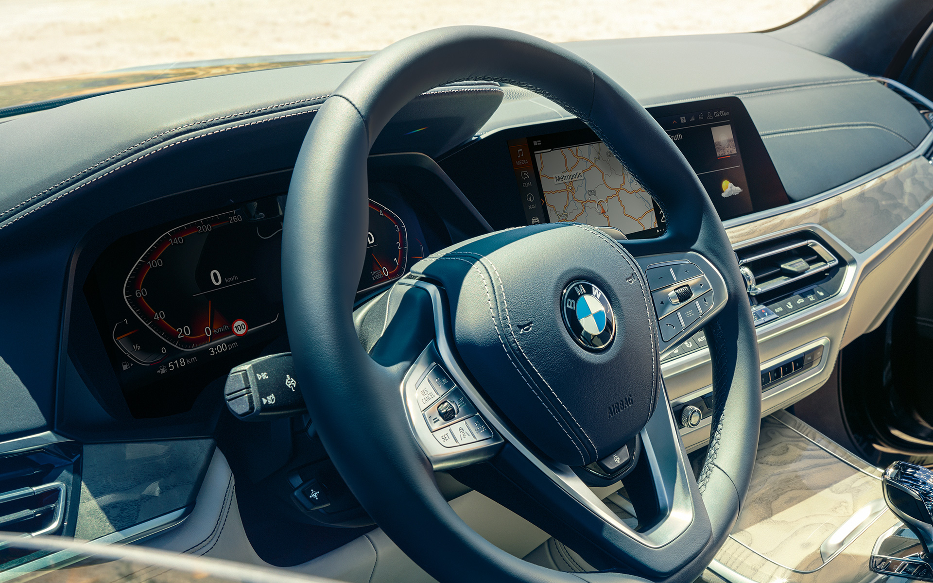 BMW X7, G07, 2019, kokpit, notranjost BMW X7, G07, 2019, kokpit, notranjost
