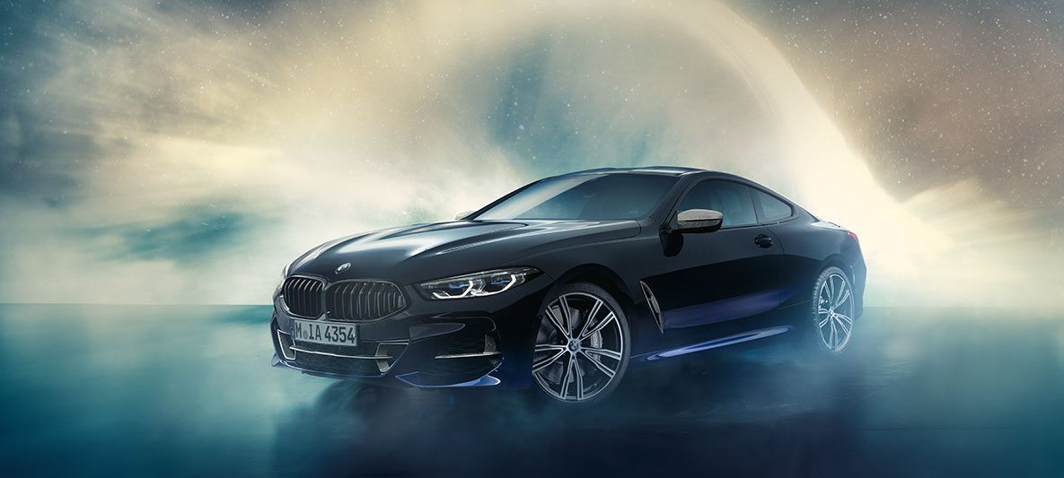 BMW Individual M850i NIGHT SKY, tričetrtinski sprednji del BMW Individual M850i NIGHT SKY v tričetrtinskem posnetku sprednjega dela