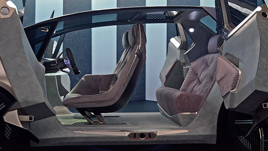 BMW i Vision Circular, 2021, oblika notranjosti, videoposnetek BMW i Vision Circular, 2021, konceptno vozilo, oblika notranjosti, videoposnetek