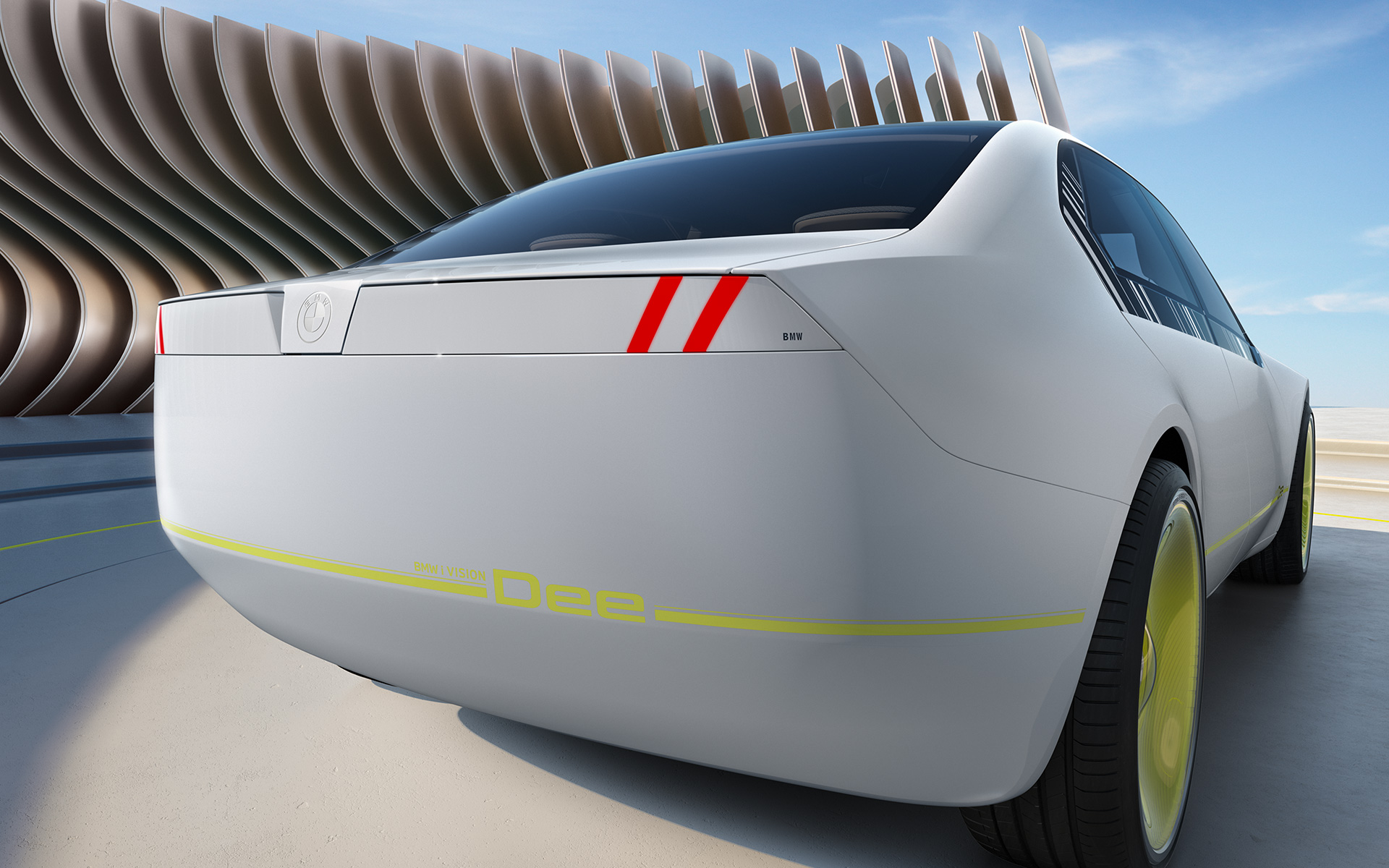 BMW i Vision Dee, oblika zunanjosti, pogled od zadaj BMW i Vision Dee, konceptno vozilo, oblika zunanjosti, pogled od zadaj